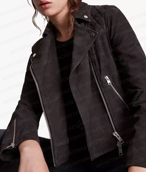 Sofia Pernas Blood & Treasure Black Suede Jacket - Image 4