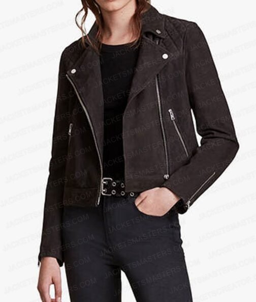 Sofia Pernas Blood & Treasure Black Suede Jacket - Image 5