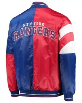 NY Rangers The Leader Blue and Red Full-Snap Jacket