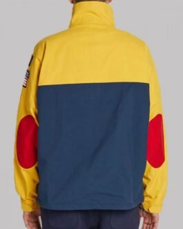 Snow Beach Hip Hop Yellow and Blue Jacket