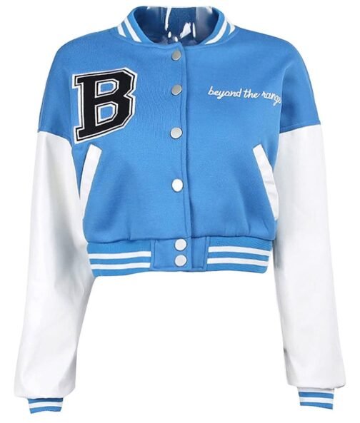 Beyond The Range Cropped Varsity Jacket - Image 4