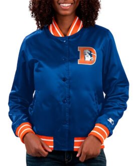 Denver Broncos Full Count Blue Satin Jacket