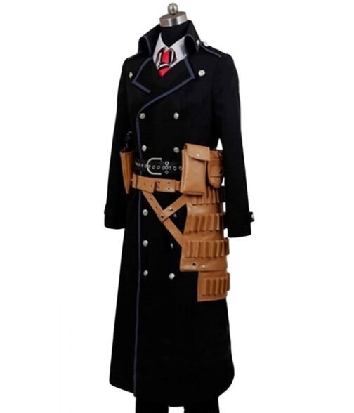 Yukio Okumura Blue Exorcist Wool Black Coat - Image 4