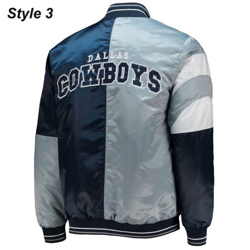 Dallas Cowboys The Tradition II Satin Blue and Grey Jacket - Image 6
