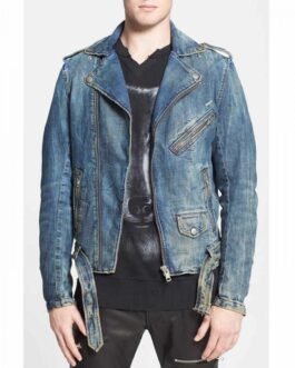 Men’s Blue Jean Biker Jacket