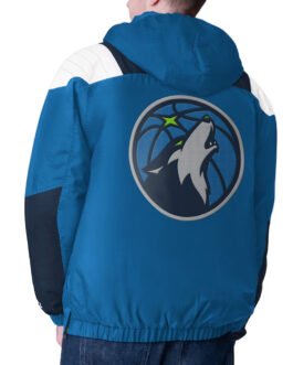 Blue/Navy Minnesota Timberwolves Charger Half-Zip Pullover Jacket