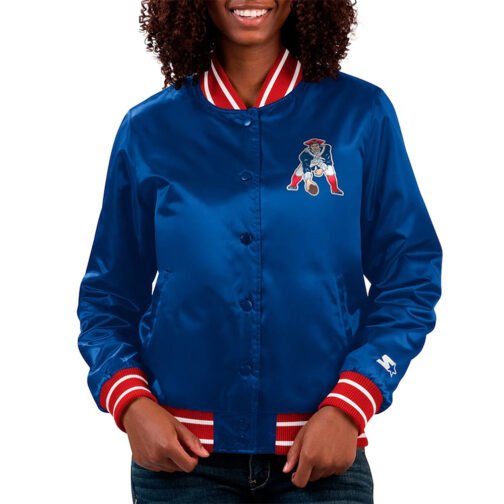 Full Count New England Patriots Blue Satin Jacket