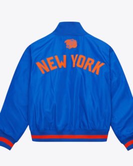 Blue New York Knicks Satin Full-Zip Jacket