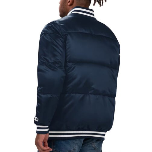 NY Yankees Bronx Silver Puffer Jacket - Image 5