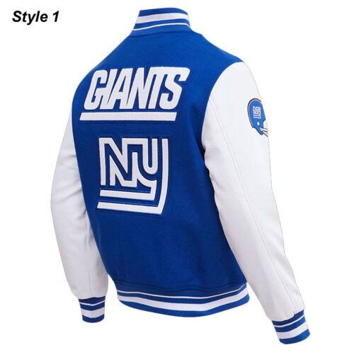 NY Giants Retro Classic Varsity Jacket - Image 12