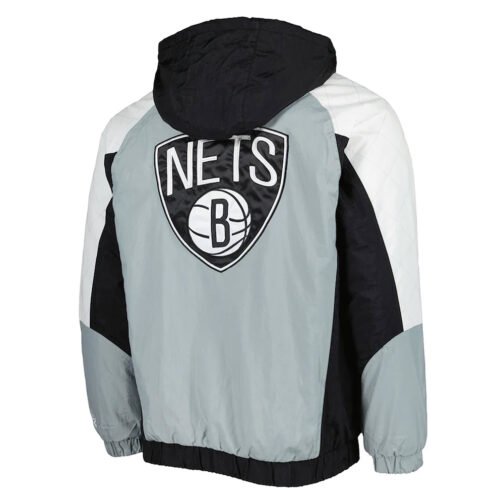 Body Check Brooklyn Nets Half-Zip Hoodie Jacket - Image 2