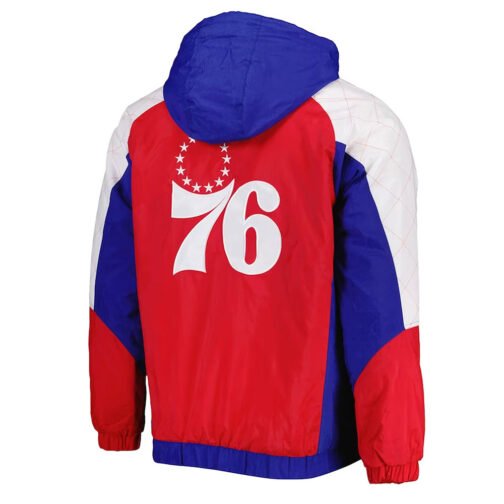 Body Check Philadelphia 76ers Half-Zip Hoodie Jacket - Image 2
