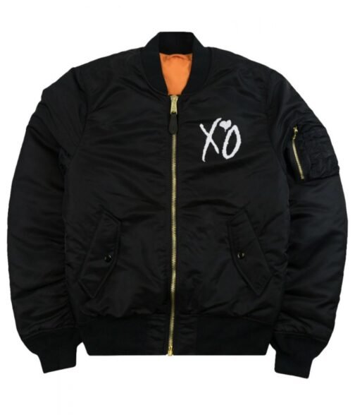 The Weeknd Starboy Panther XO Black Bomber Jacket