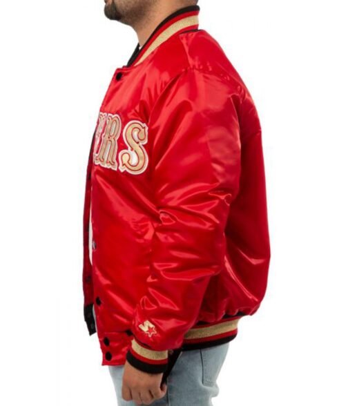 San Francisco 49ers Red and Black Jacket - Image 4