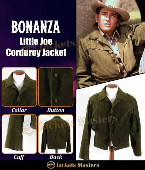 Michael Landon Bonanza Green Cartwright Jacket - Image 13