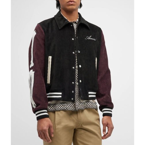 Bones Amiri Corduroy Varsity Jacket - Image 7