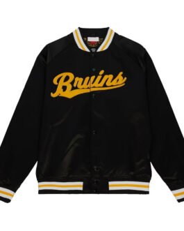 Boston Bruins 100th Anniversary Black Satin Jacket