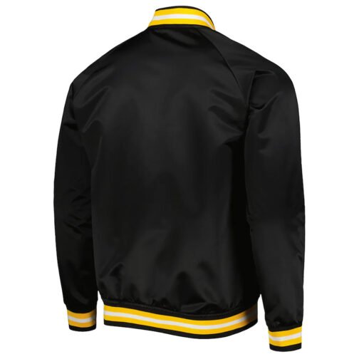 Boston Bruins Black Full-Snap Satin Jacket - Image 2