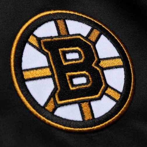 Boston Bruins Black Full-Snap Satin Jacket - Image 4