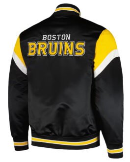 Boston Bruins Heavyweight Black Satin Jacket