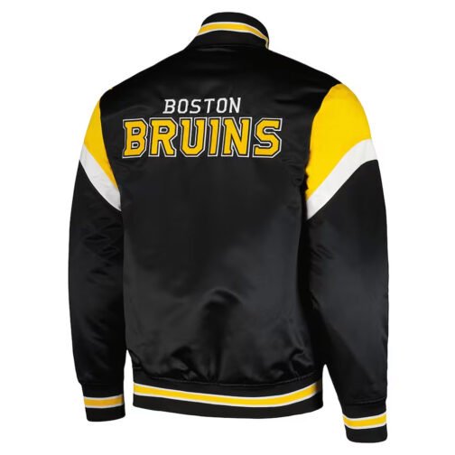 Boston Bruins Midweight Black Satin Jacket - Image 2
