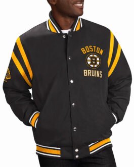 Boston Bruins Tailback Black Varsity Jacket