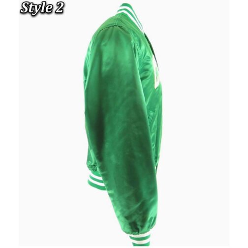 Green 80’s Boston Celtics Satin Jacket - Image 6