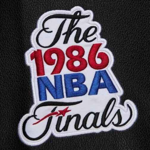 Boston Celtics Black Out Vintage Logo Varsity Jacket - Image 6