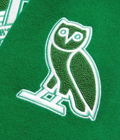 OVO Boston Celtics Varsity Green Wool Jacket - Image 8