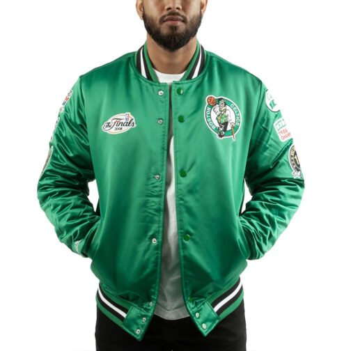 Boston Celtics Champ City Bomber Green Jacket