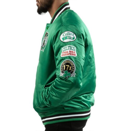 Boston Celtics Champ City Bomber Green Jacket - Image 6