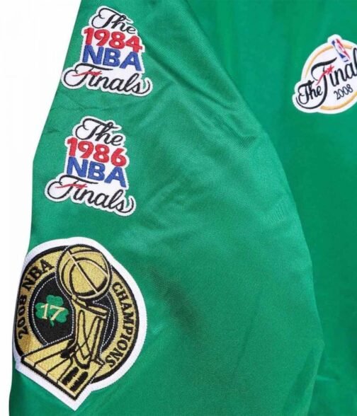 Boston Celtics Champ City Bomber Green Jacket - Image 10