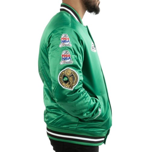 Boston Celtics Champ City Bomber Green Jacket - Image 5