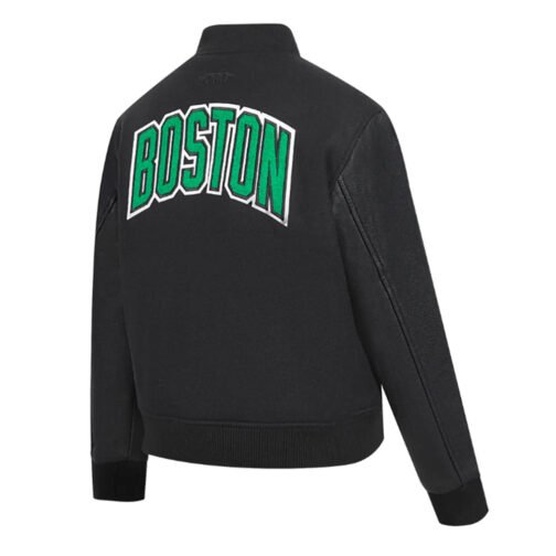 Boston Celtics Classic Varsity Wool/Leather Jacket - Image 5