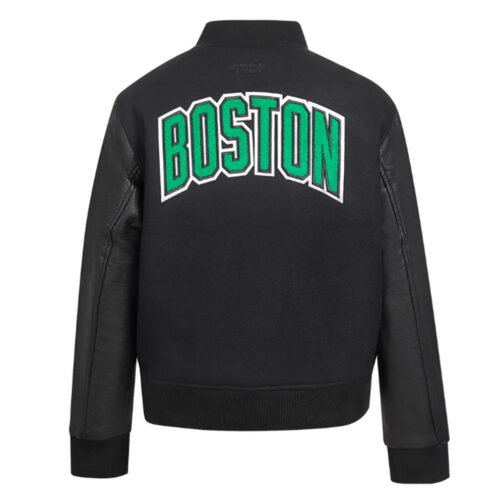 Boston Celtics Classic Varsity Wool/Leather Jacket - Image 3