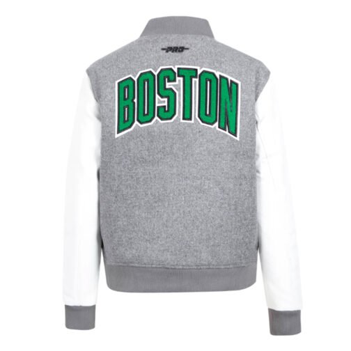 Boston Celtics Classic Varsity Wool/Leather Jacket - Image 4