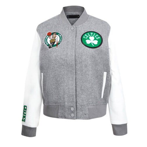 Boston Celtics Classic Varsity Wool/Leather Jacket - Image 2