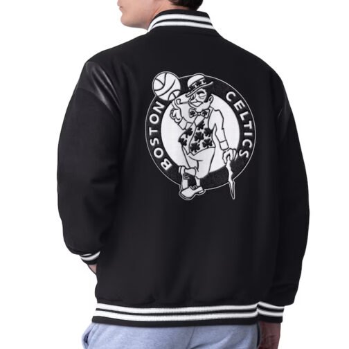 Boston Celtics Clutch Hitter Black Varsity Jacket - Image 2