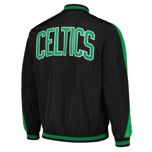 Boston Celtics Full-Zip Black Bomber Jacket - Image 2