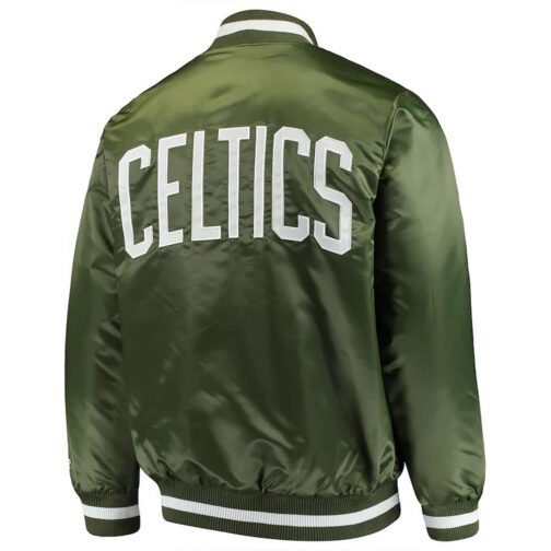 Boston Celtics Green Full-Snap Satin Jacket - Image 2
