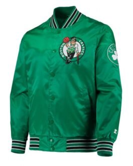 Boston Celtics Satin Kelly Green Jacket
