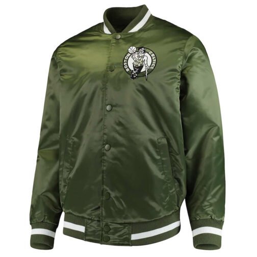 Boston Celtics Green Full-Snap Satin Jacket