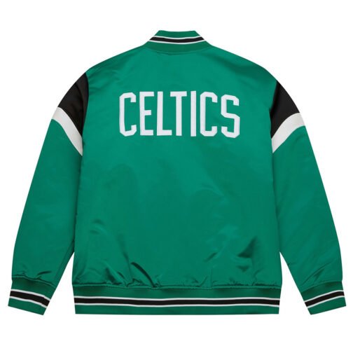 Boston Celtics Heavyweight Green Satin Jacket - Image 2