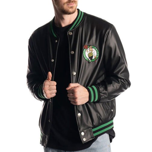 Boston Celtics Metallic Black Jacket - Image 2