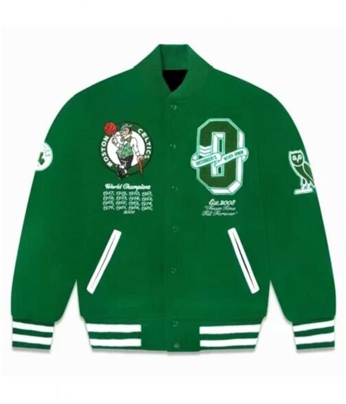 OVO Boston Celtics Varsity Green Wool Jacket
