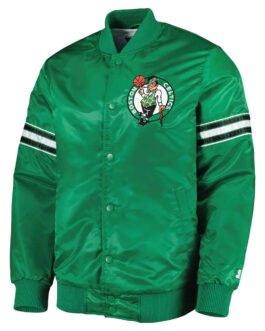 Pick & Roll Boston Celtics Kelly Green Satin Jacket
