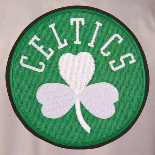 Gray/Black Boston Celtics Poly Twill Jacket - Image 3