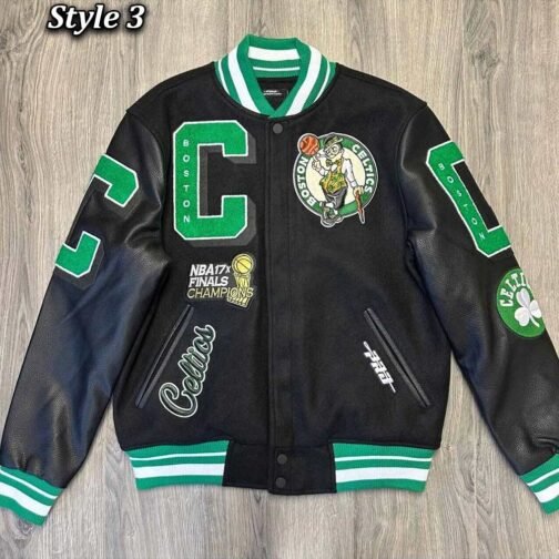 Boston Celtics Retro Classic Varsity Jacket - Image 3