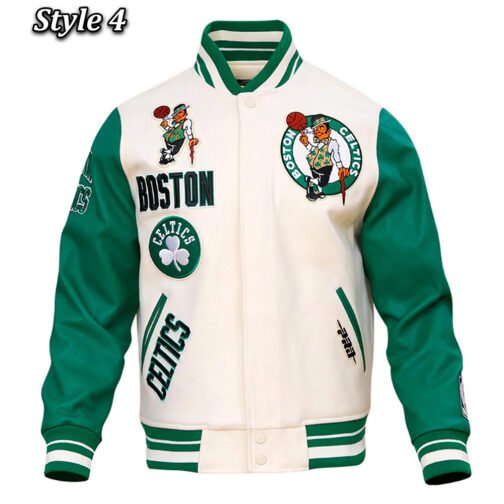 Boston Celtics Retro Classic Varsity Jacket - Image 4