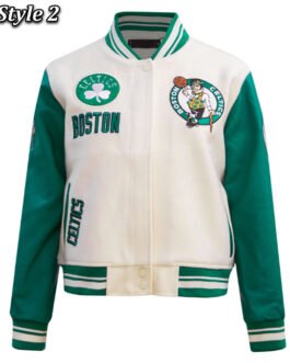 Retro Classic Rib Boston Celtics Varsity Jacket